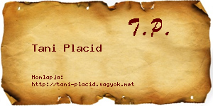 Tani Placid névjegykártya